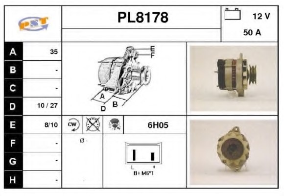 SNRA PL8178 Alternator
